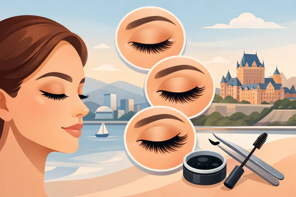 Quel style d’extensions de cils à Québec choisir ?