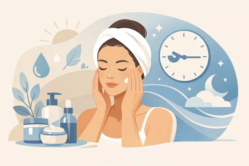 Soin visage pour peau sensible au bon rythme